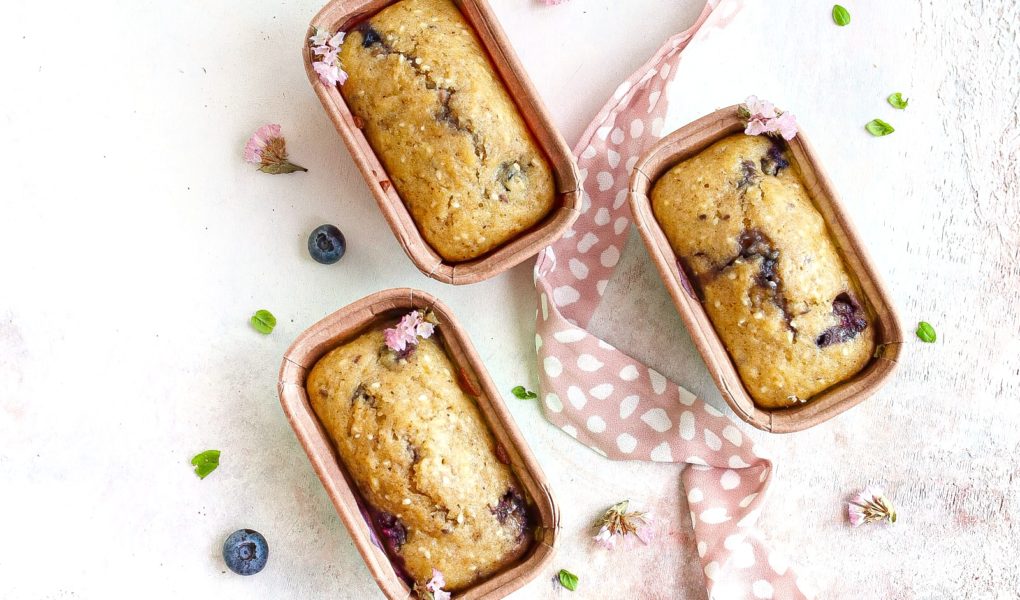 mini plumcake ai mirtilli e olio extra vergine di oliva