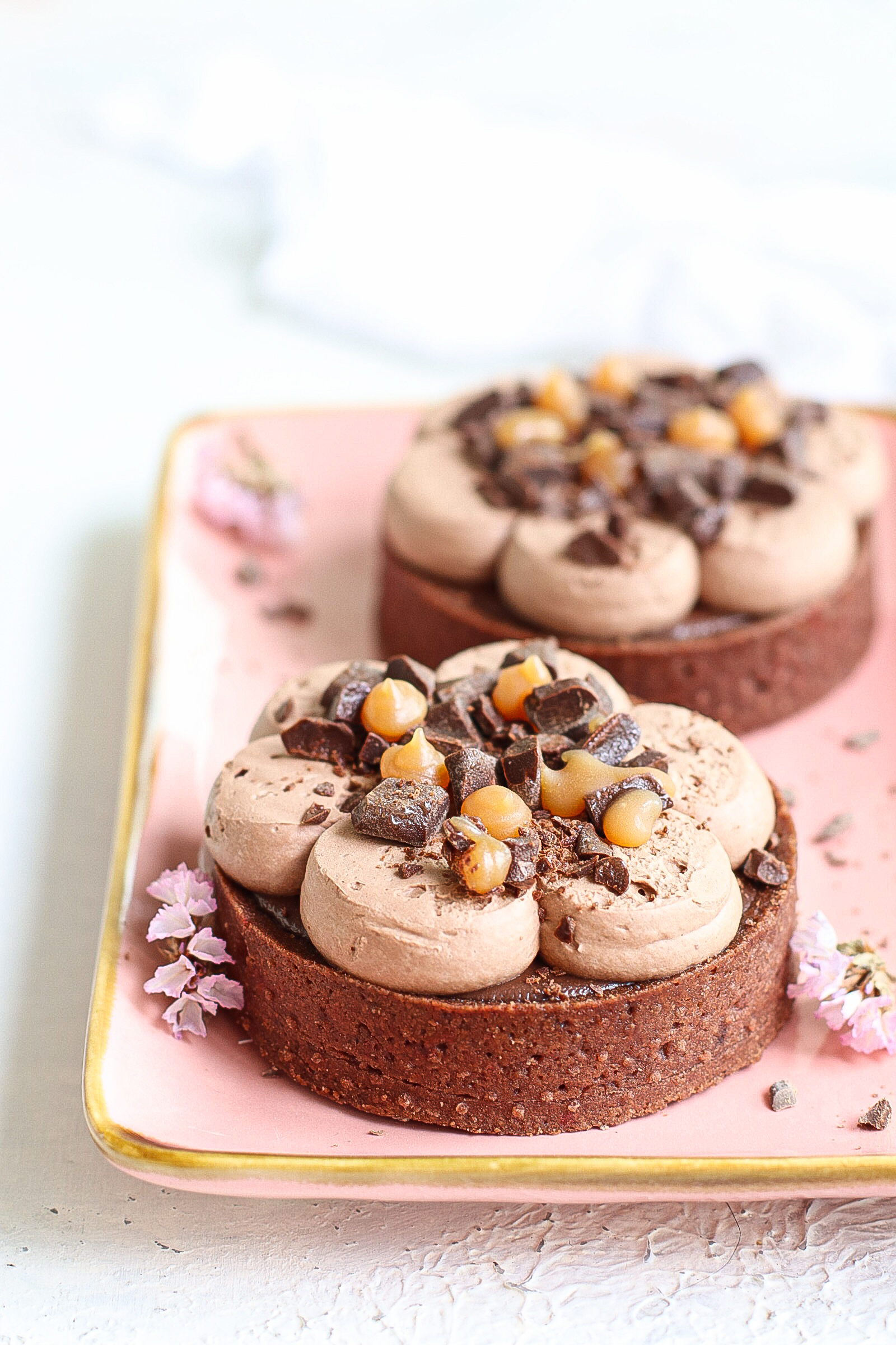 tartellette cioccolato e caramello