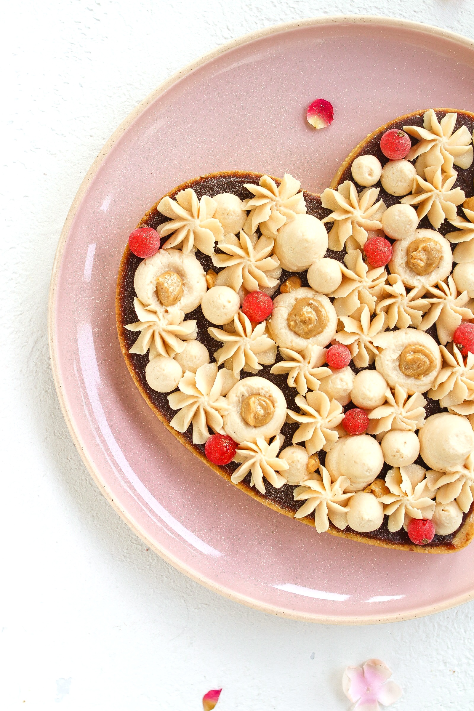 Tarte praliné, caramello e cioccolato