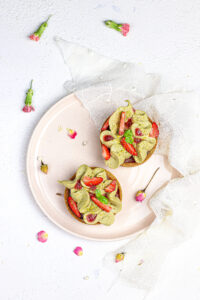 Tartellette fragole e pistacchio