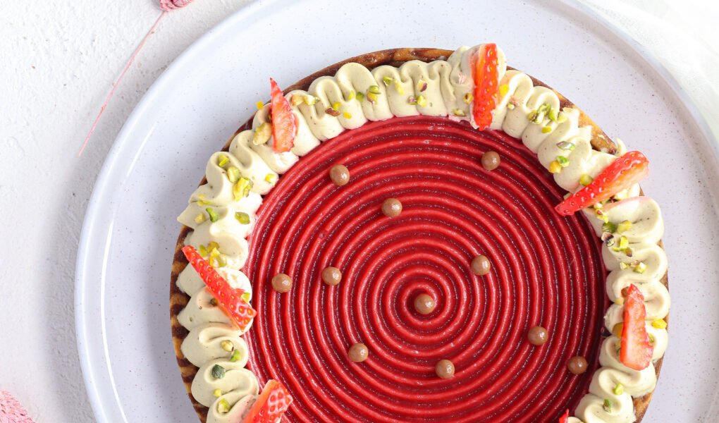 Crostata fragole e pistacchio