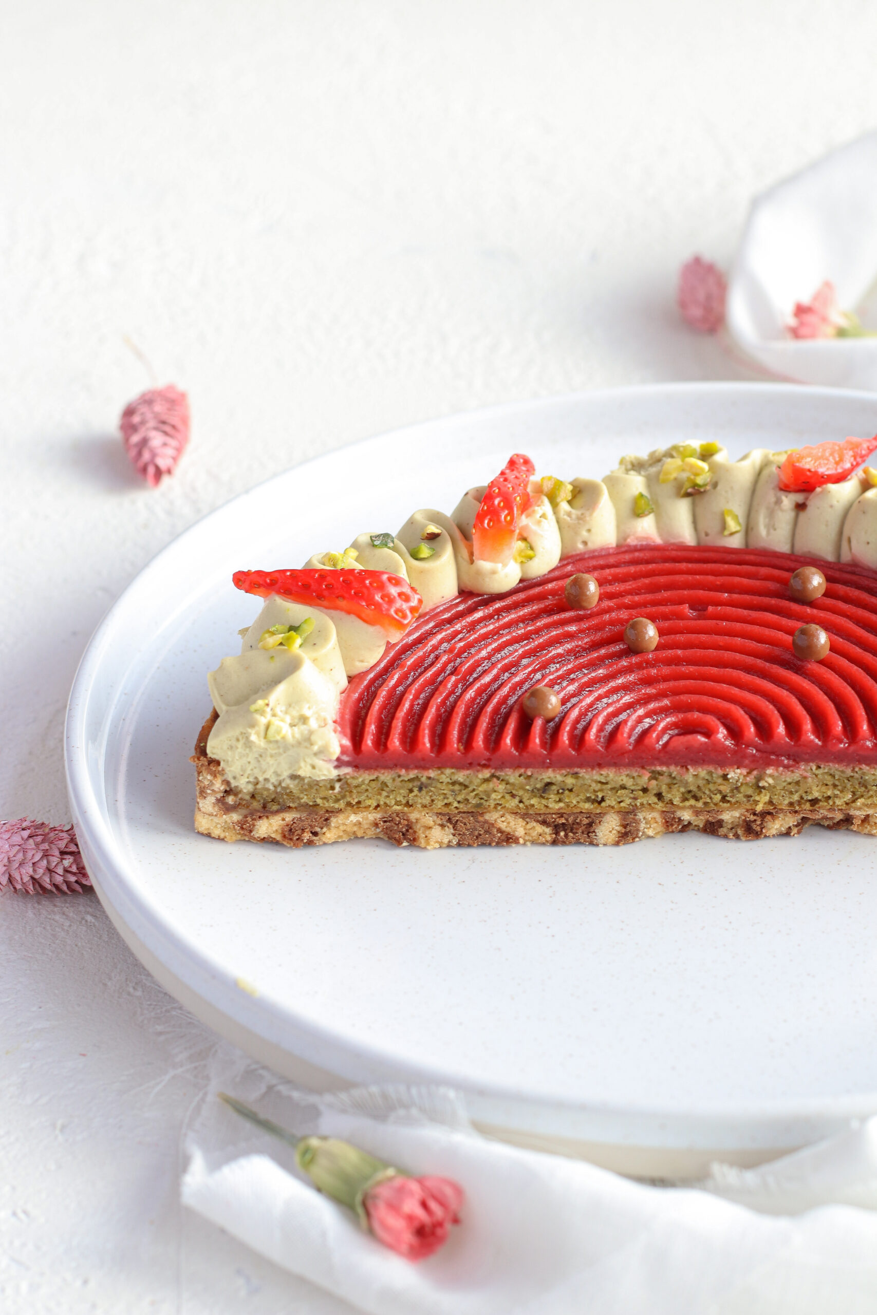 Crostata fragole e pistacchio