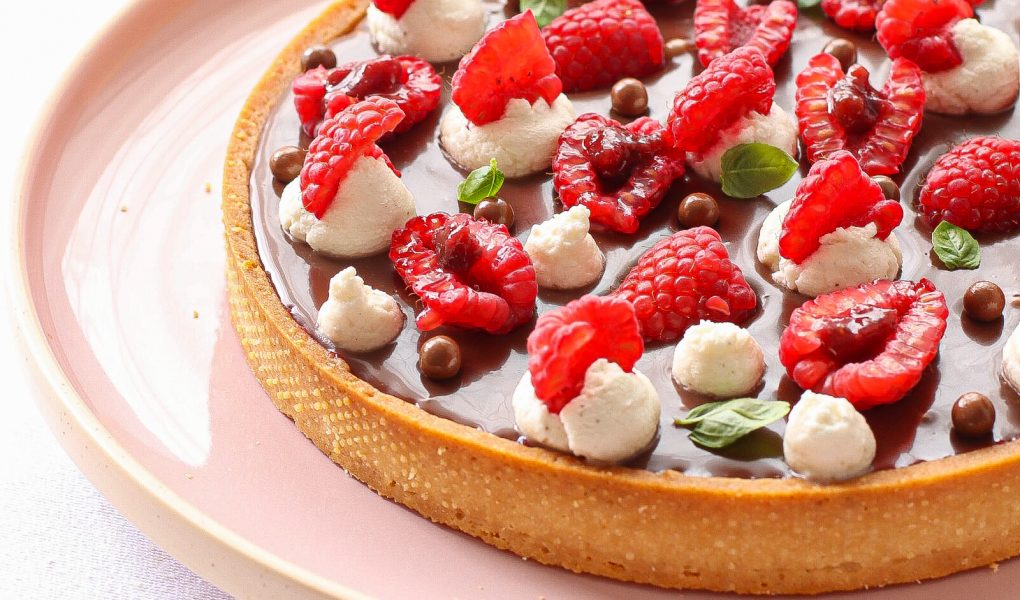 Crostata cioccolato e lamponi