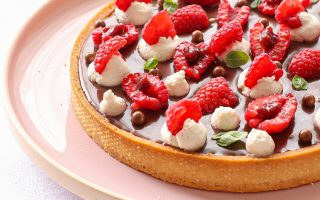 Crostata cioccolato e lamponi