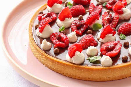 Crostata cioccolato e lamponi