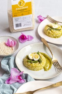 risotto con crema di asparagi