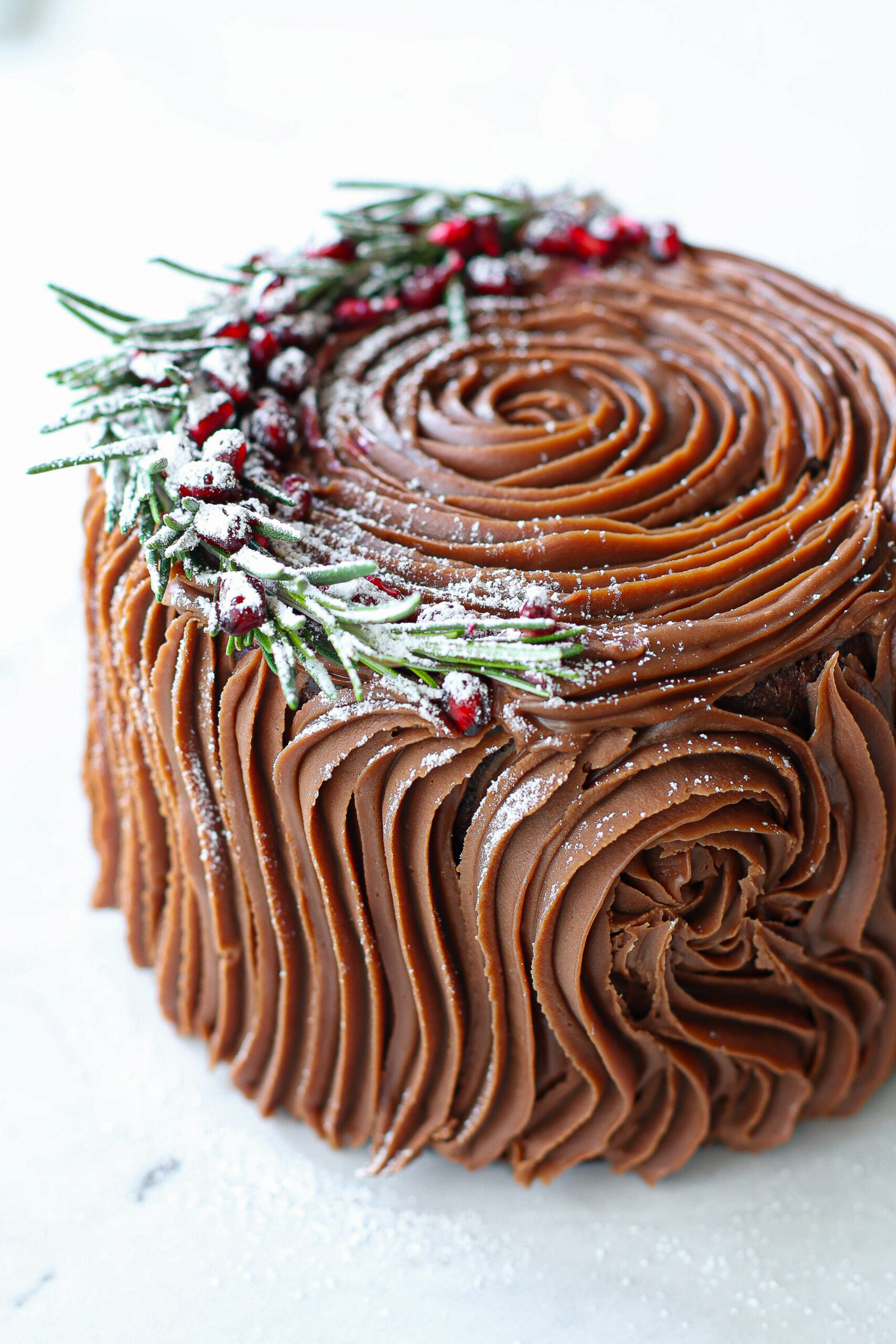 tronco di Panettone al cacao con ganache al cioccolato