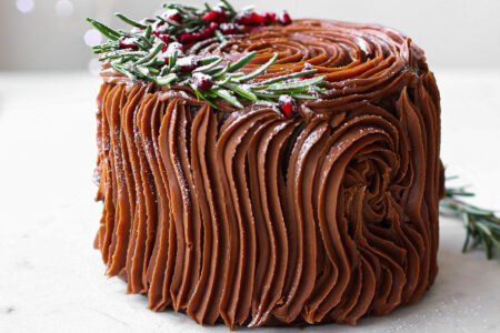 Panettone al cacao con ganache al cioccolato